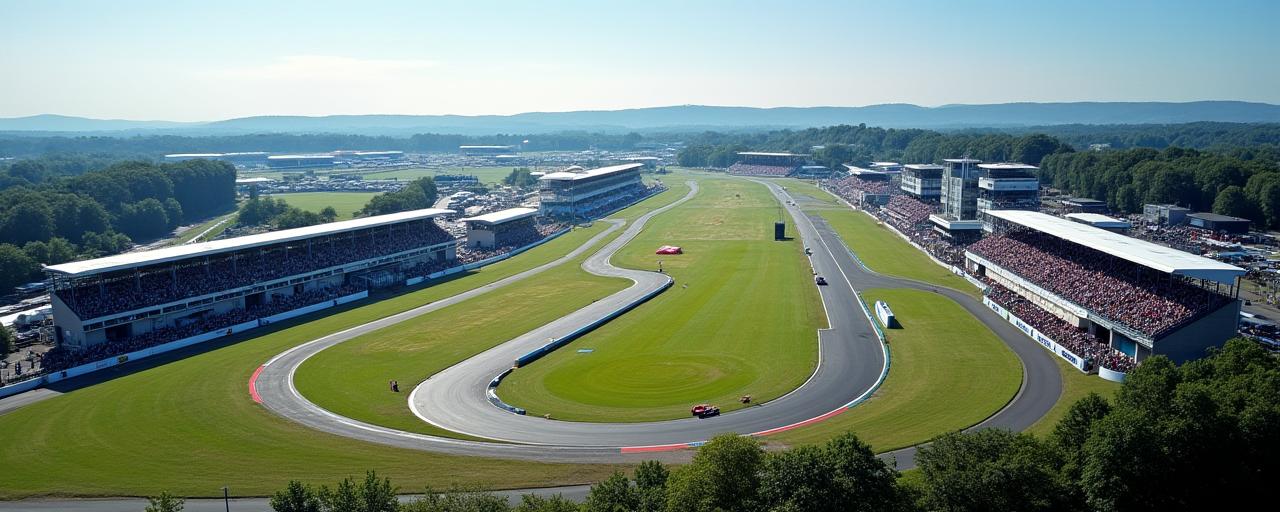 Vista aerea della pista di Silverstone